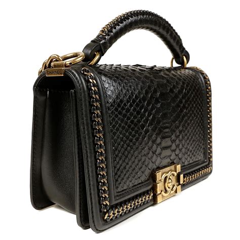 chanel boy python blue|chanel handbags.